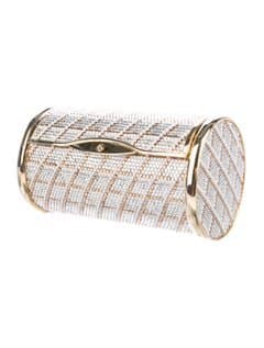 Judith Leiber Crystal Embellished Cylinder Clutch