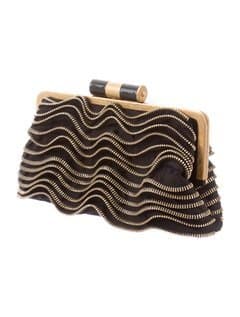 Yves Saint Laurent Satin Zip-accented Clutch