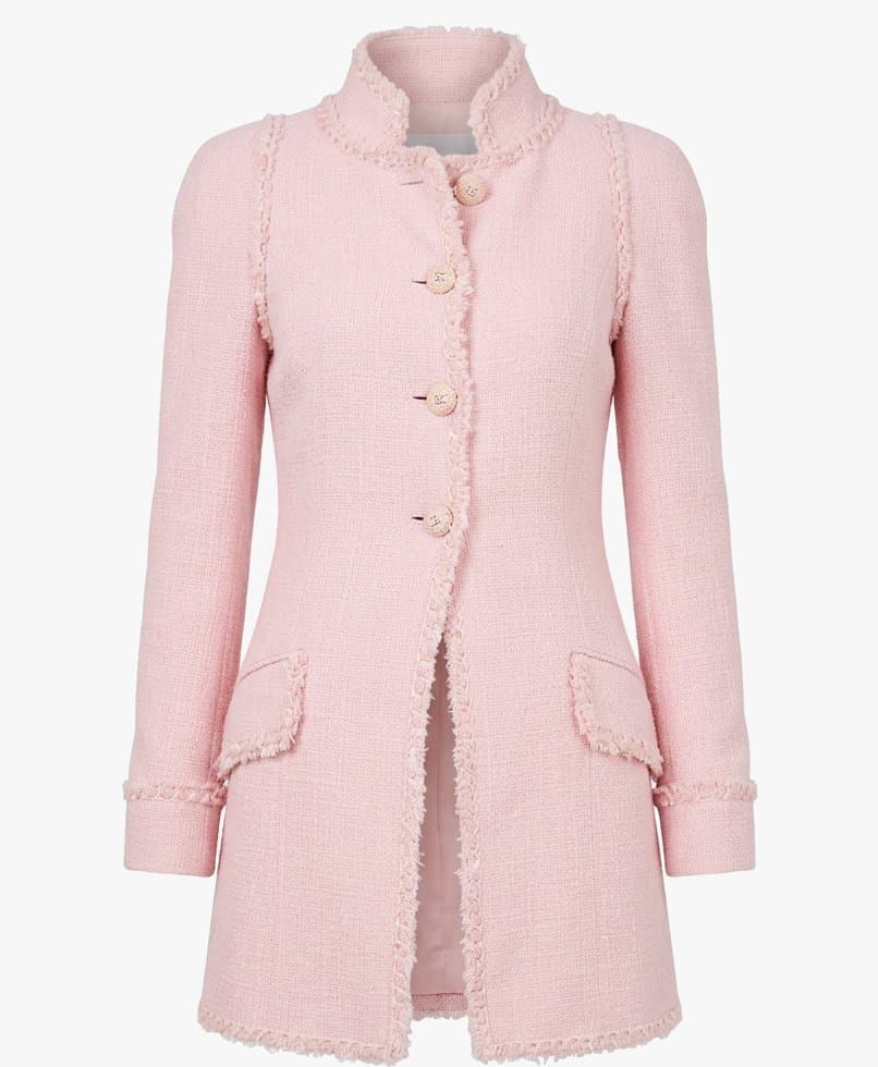 Chanel Metallic-trimmed Bouclé Coat