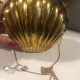 Stella Mccartney Gold Shell Metal Evening Bag — image 1
