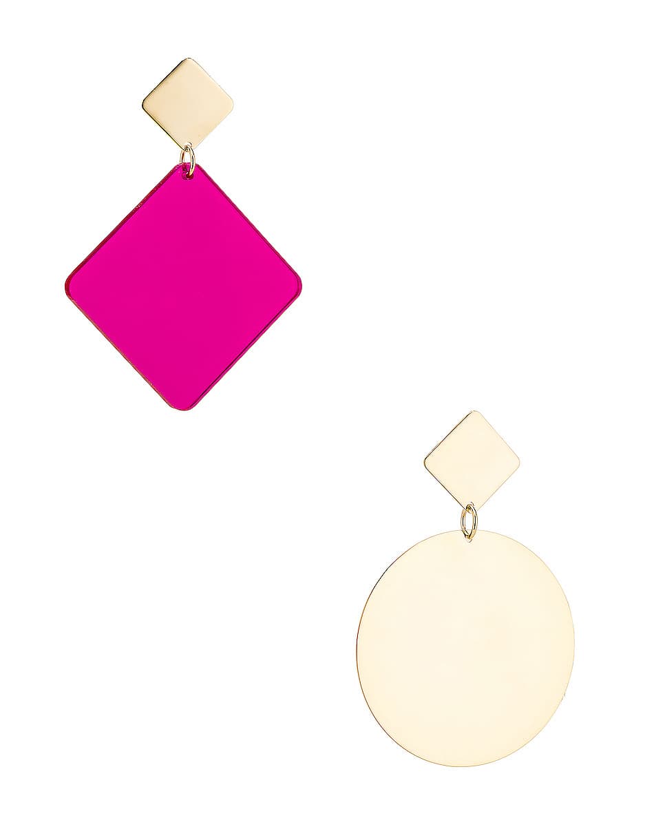 Isabel Marant Gold/pink Geometric Earrings