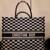 Christian Dior Checkered Tote Bag — image 1