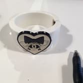Chanel White Cuff With Black Bow — image 2