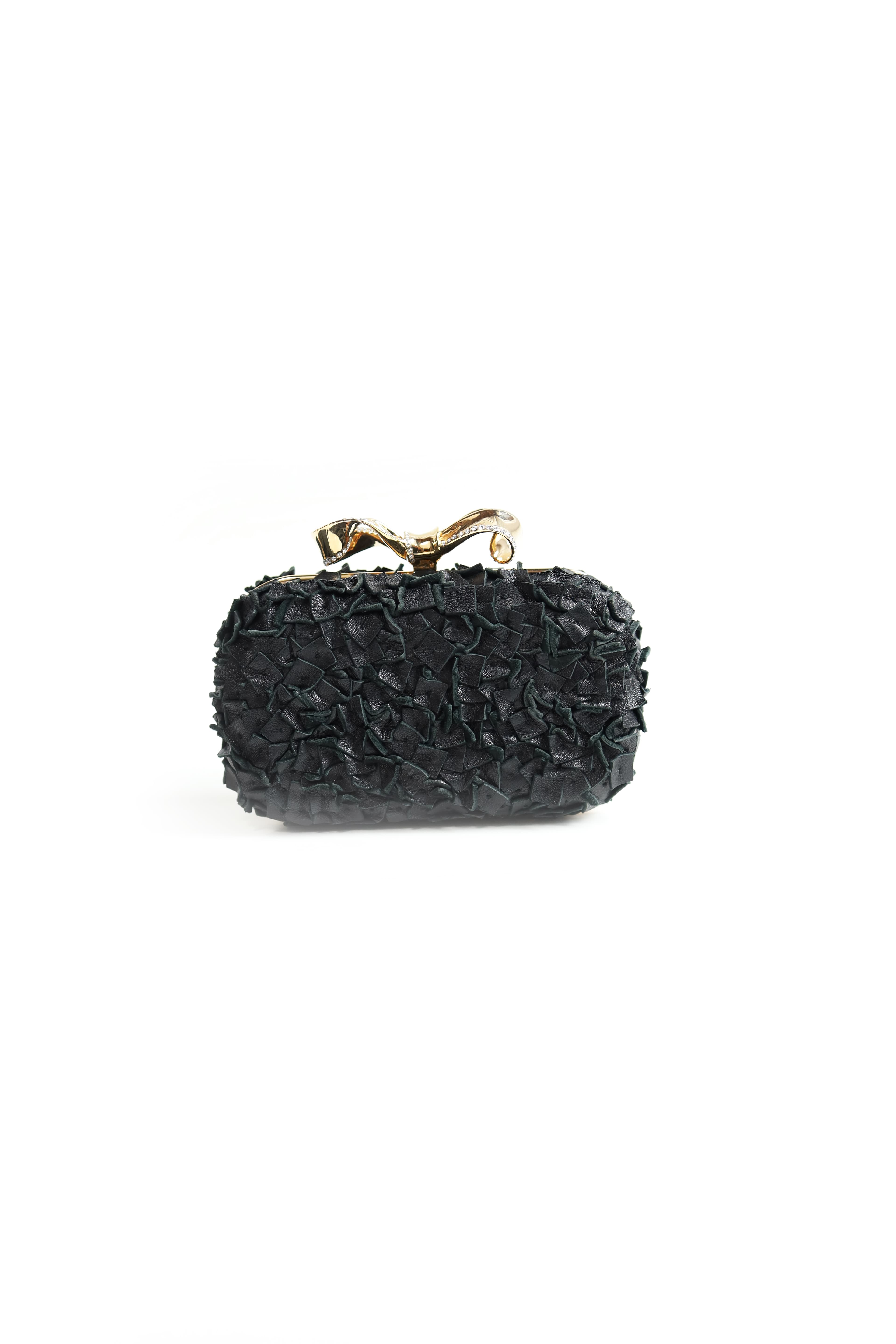 Nina Ricci Gold Bow Clutch