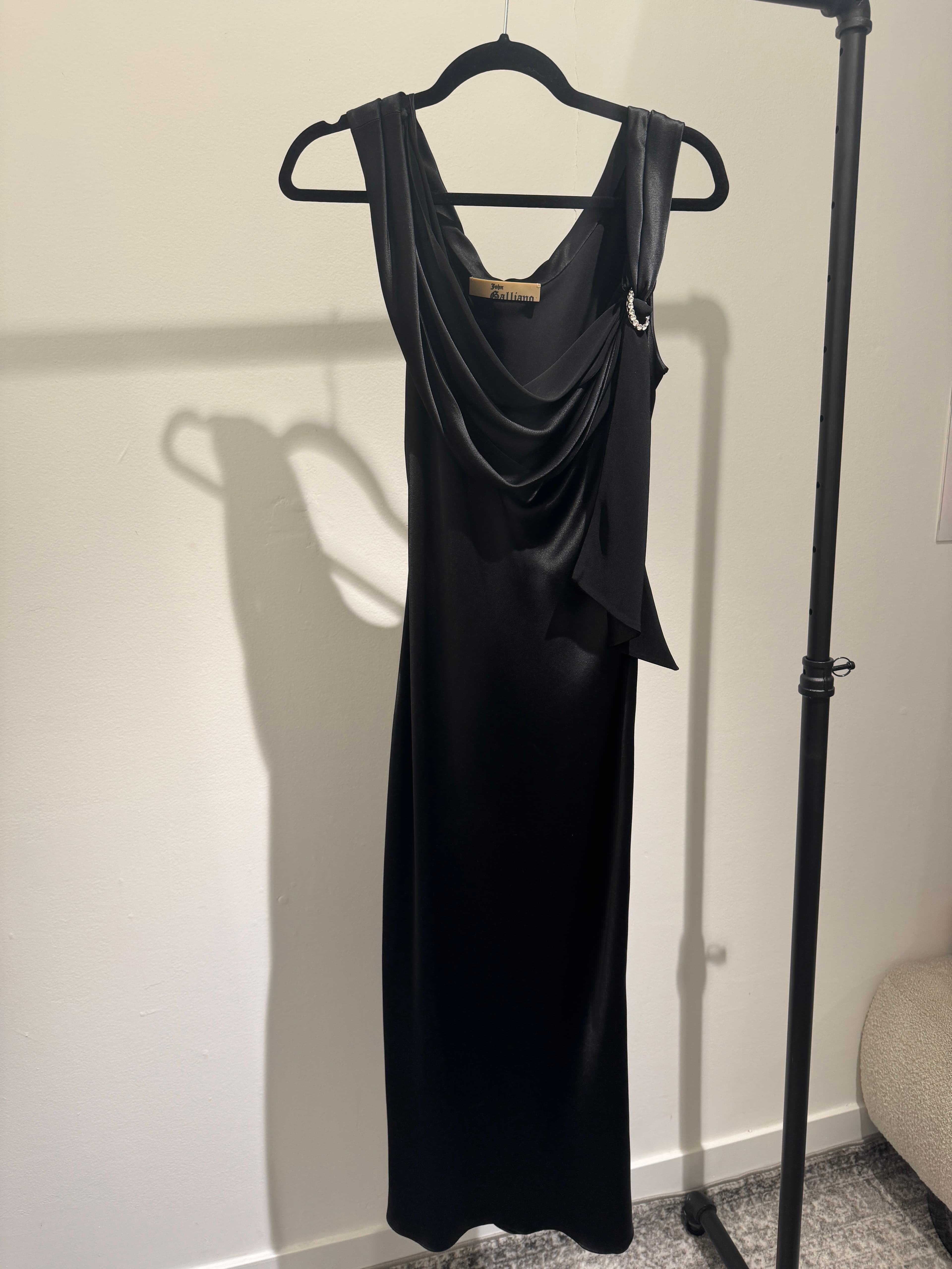 John Galliano Satin Midi Dress Vintage