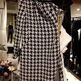Off White Checkered Midi Dress — image 1