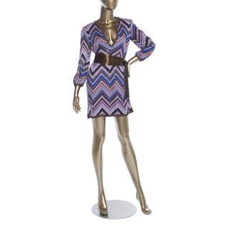 Missoni Knit Purple Dress With Belt