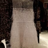 Oscar De La Renta Ostrich Feather Vintage White Dress — image 1
