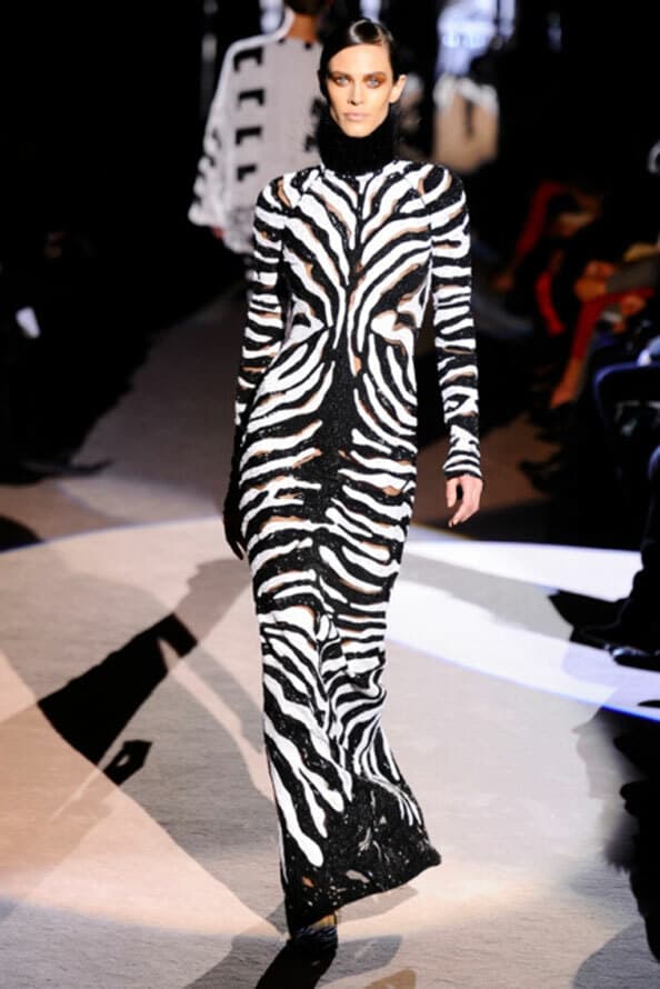 Tom Ford Zebra Sequin Maxi Dress