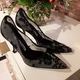 Manolo Blahnik Black Lace Shoes — image 1