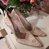 Manolo Blahnik Nude Lace Pumps — image 1