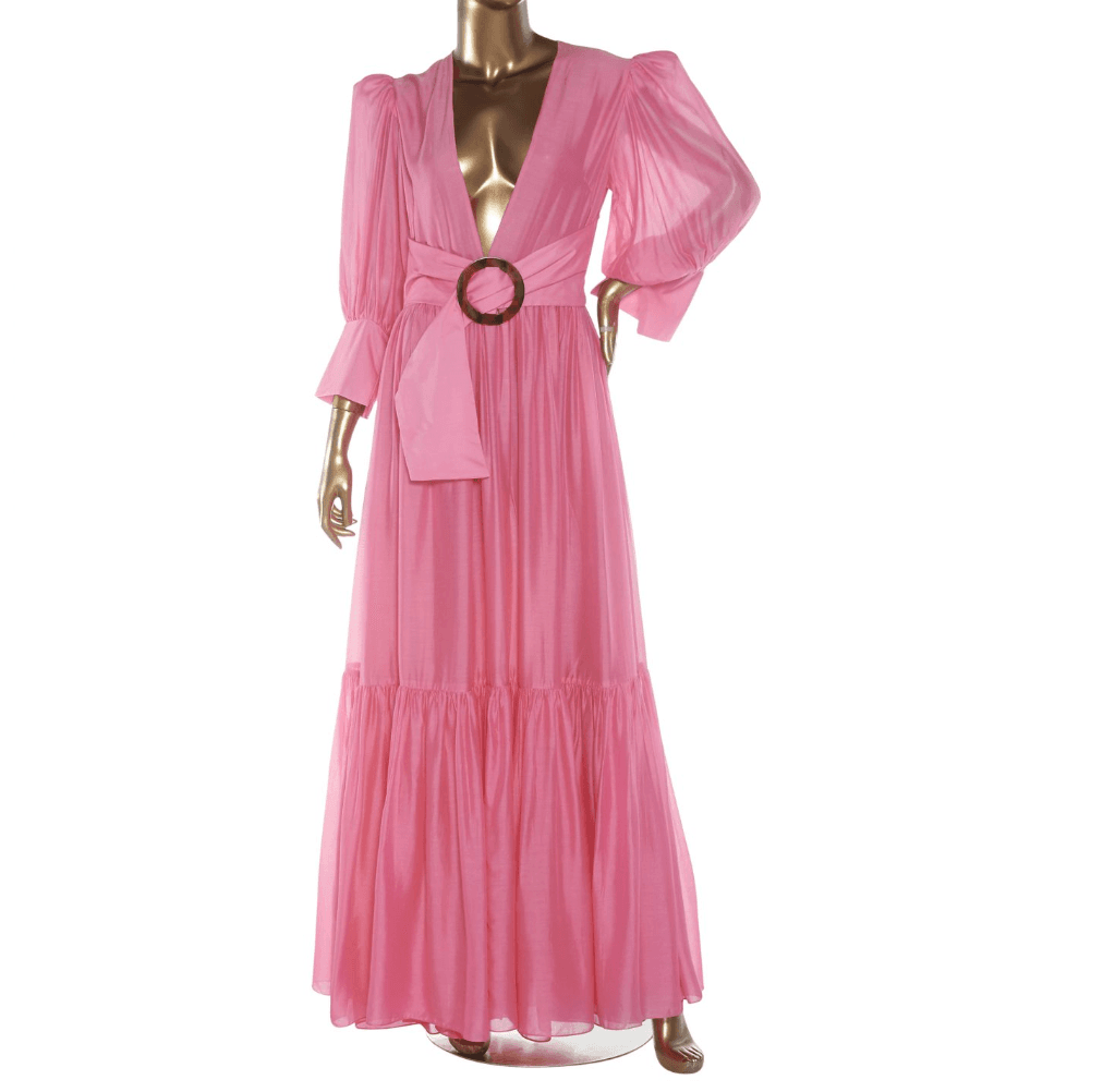 Adriana Degreas Puff-sleeve Maxi Dress