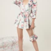 Attico Belted Floral-print Cotton-gabardine Mini Dress — image 1