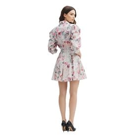 Attico Belted Floral-print Cotton-gabardine Mini Dress — image 6