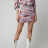 Magda Butrym Setubal Ruched Floral-print Silk-satin Mini Dress — image 1