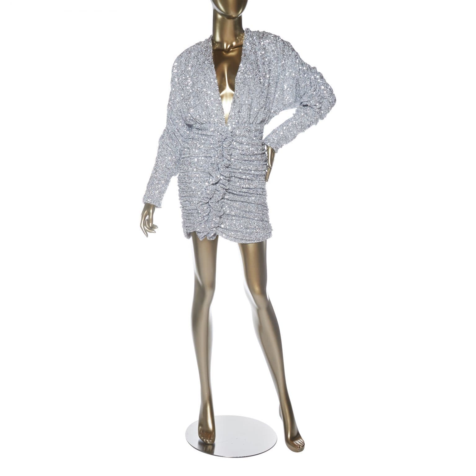 Attico Sequin Draped Dress