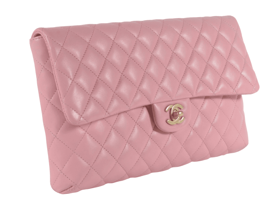 Chanel Pink Envelope Clutch