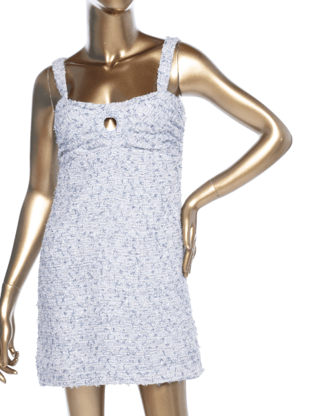 Chanel Blue Tweed Mini Dress