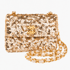 Chanel Vintage Sequin Gold Bag — image 3