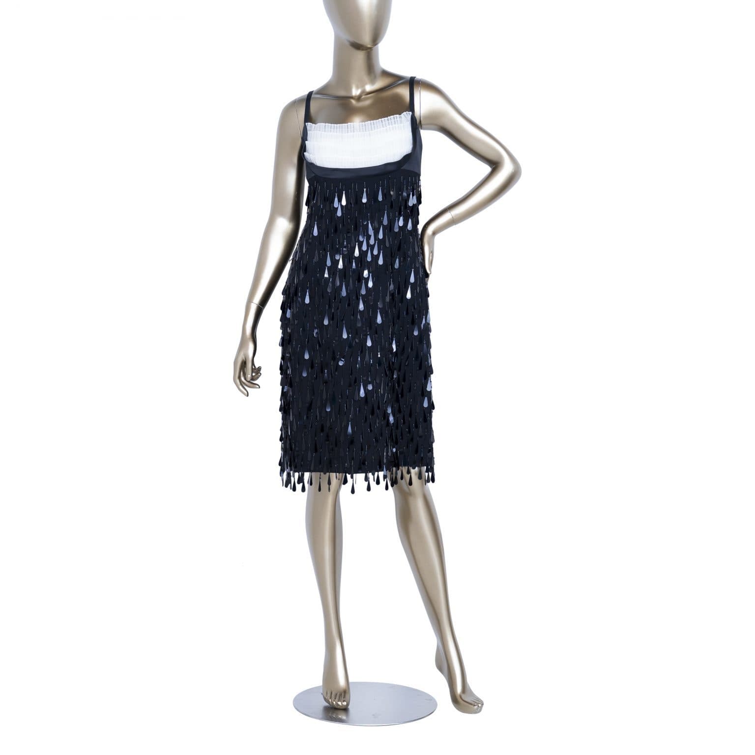 Marc Jacobs Front Embellished Dress With Ruffle Bodice