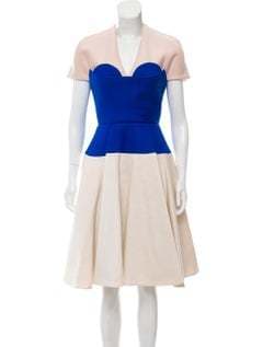 Delpozo Colorblock Neoprene Dress