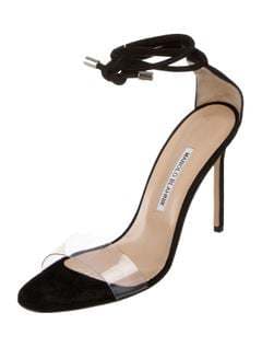 Manolo Blahnik Estro Pvc-trimmed Sandals