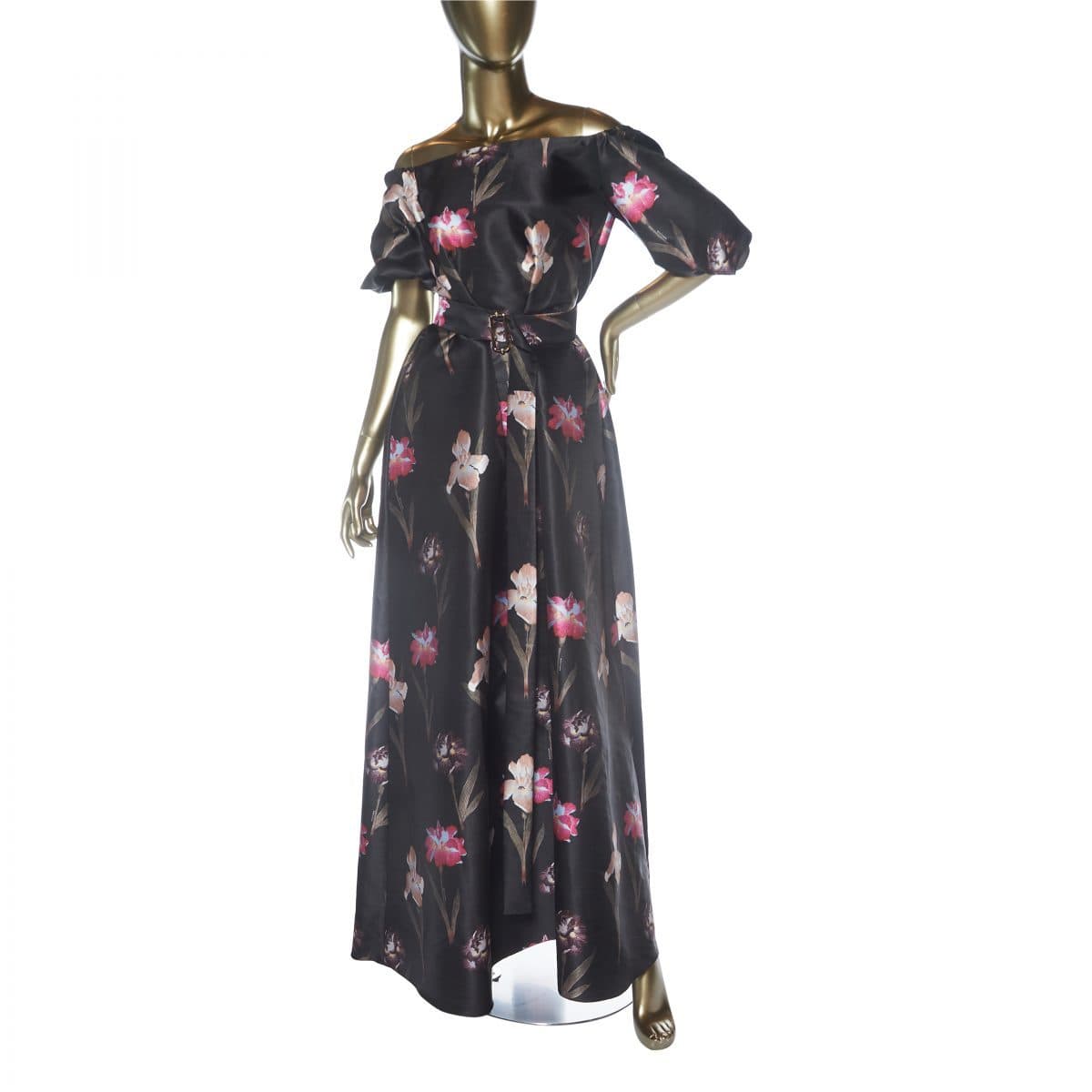 Rochas Off The Shoulder Floral Dress