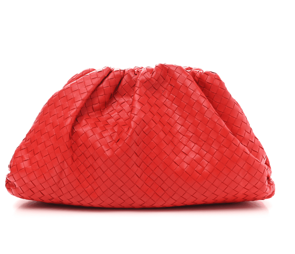 Bottega Veneta Bright Red Pouch Oversized Clutch