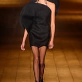Saint Laurent One Shoulder Sculptural Wool Mini Dress — image 1