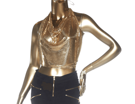 Vintage Gold Halter Top Chain Mail