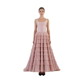 Oscar De La Renta Blush Pink Tiered Gown — image 2