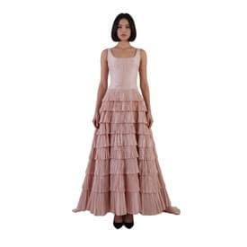 Oscar De La Renta Blush Pink Tiered Gown — image 3