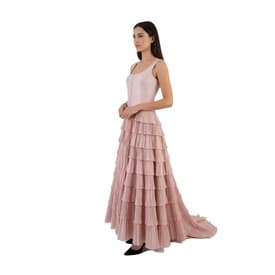 Oscar De La Renta Blush Pink Tiered Gown — image 7