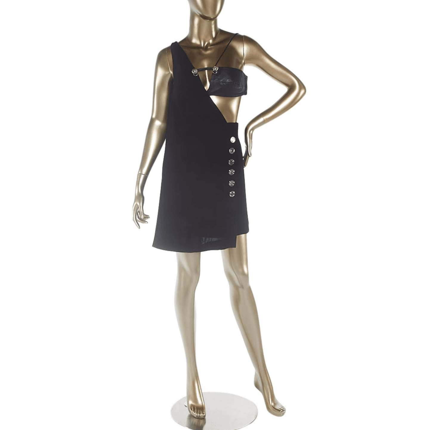 Versus By Versace Black Cut Out Vintage Mini Dress