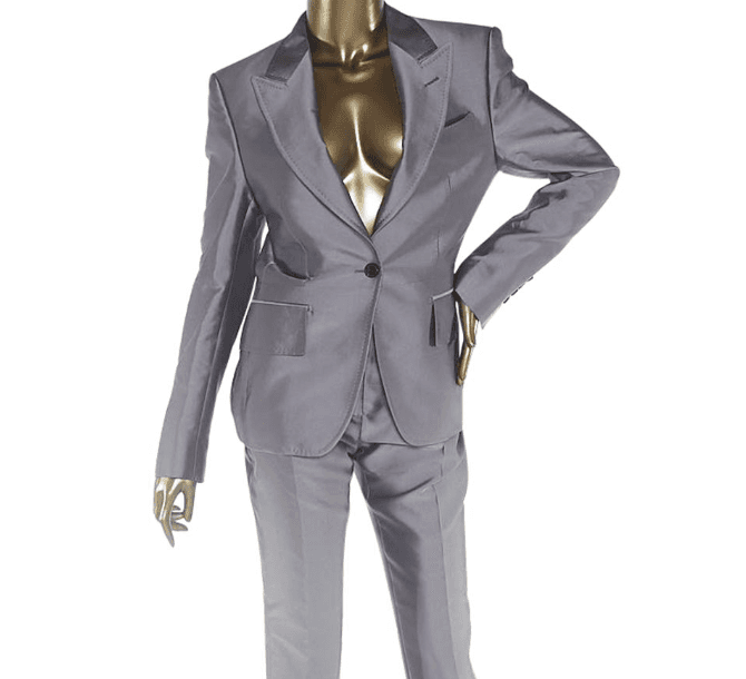 Tom Ford Grey Lavender Shiny Suit
