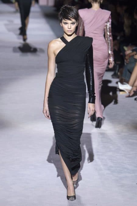 Tom Ford One Shoulder Embellished Gown With Zipper Detail