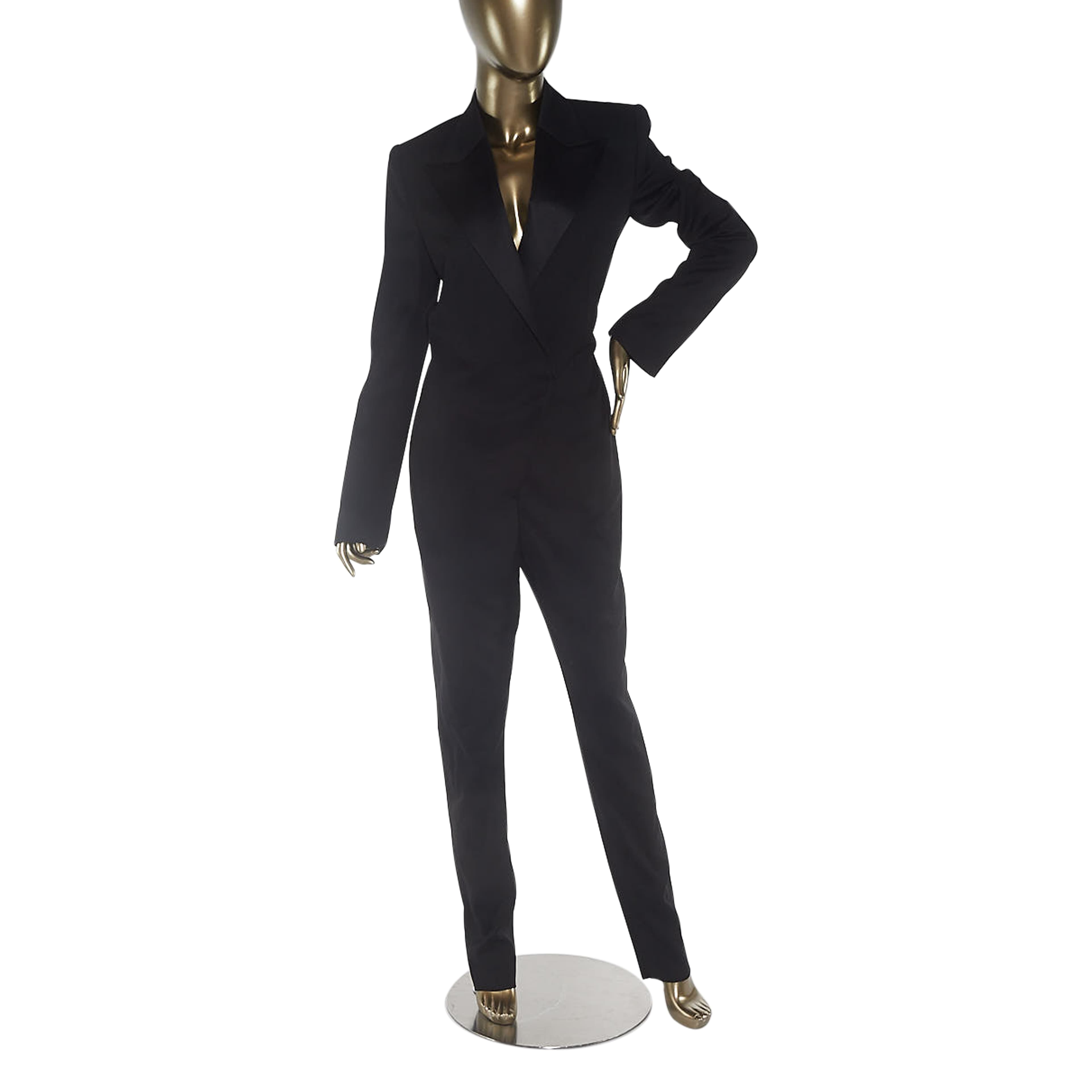 Saint Laurent Black Tuxedo Jumpsuit