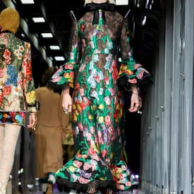 Gucci Fall 2017 Floral Dress With Rhinestones — image 3