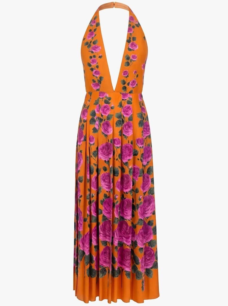 Gucci Orange Floral Dress