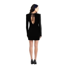 Saint Laurent Black Velvet Embellished Dress — image 6