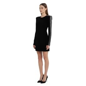 Saint Laurent Black Velvet Embellished Dress — image 7