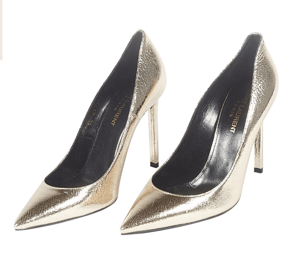 Saint Laurent Gold Pumps