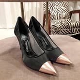 Tom Ford Black Mesh Pump With Pink Tip — image 1