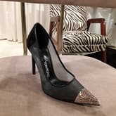 Tom Ford Black Mesh Pump With Rose Gold Rhinestones — image 1