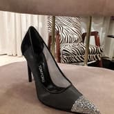 Tom Ford Black Mesh Crystal Toe Pumps — image 1