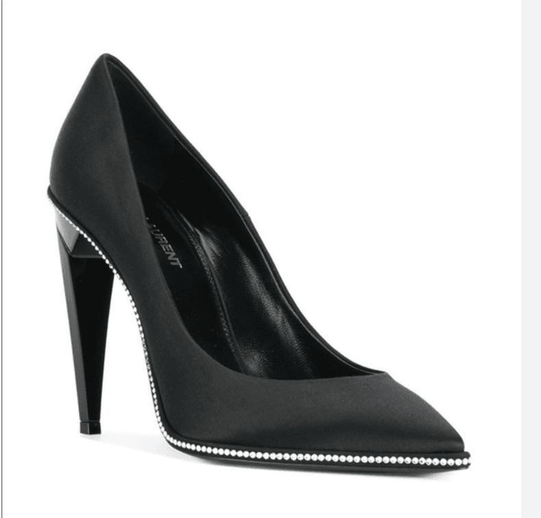 Saint Laurent Black Embellished Pumps Size 40