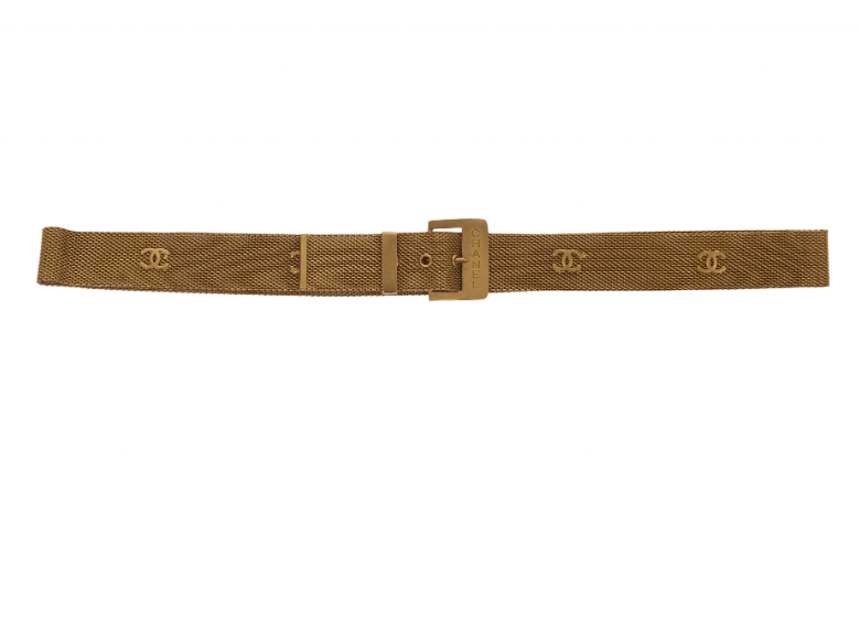 Chanel Rare Vintage Gold Plated Cc Mesh Belt