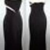 Thierry Mugler Black Strapless Corset Midi Dress Gown — image 1