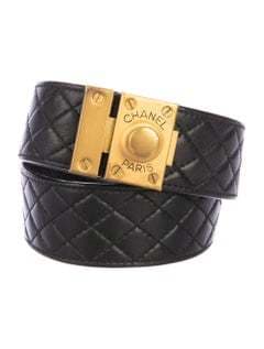Chanel Vintage Quilted Push-lock Belt
