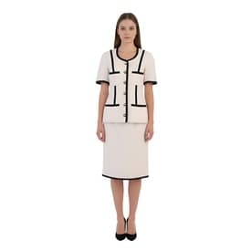 Chanel Vintage Ivory Linen Skirt Suit Set — image 3